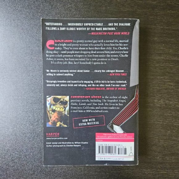 4/$20 A Dirty Job: A Novel by Christopher Moore - Paperback - Picture 6 of 6